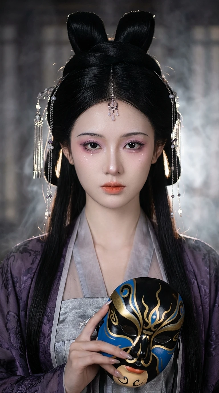 Nano Banana 2 result: Same prompt comparison showing softer focus and less detail in the fantasy portrait